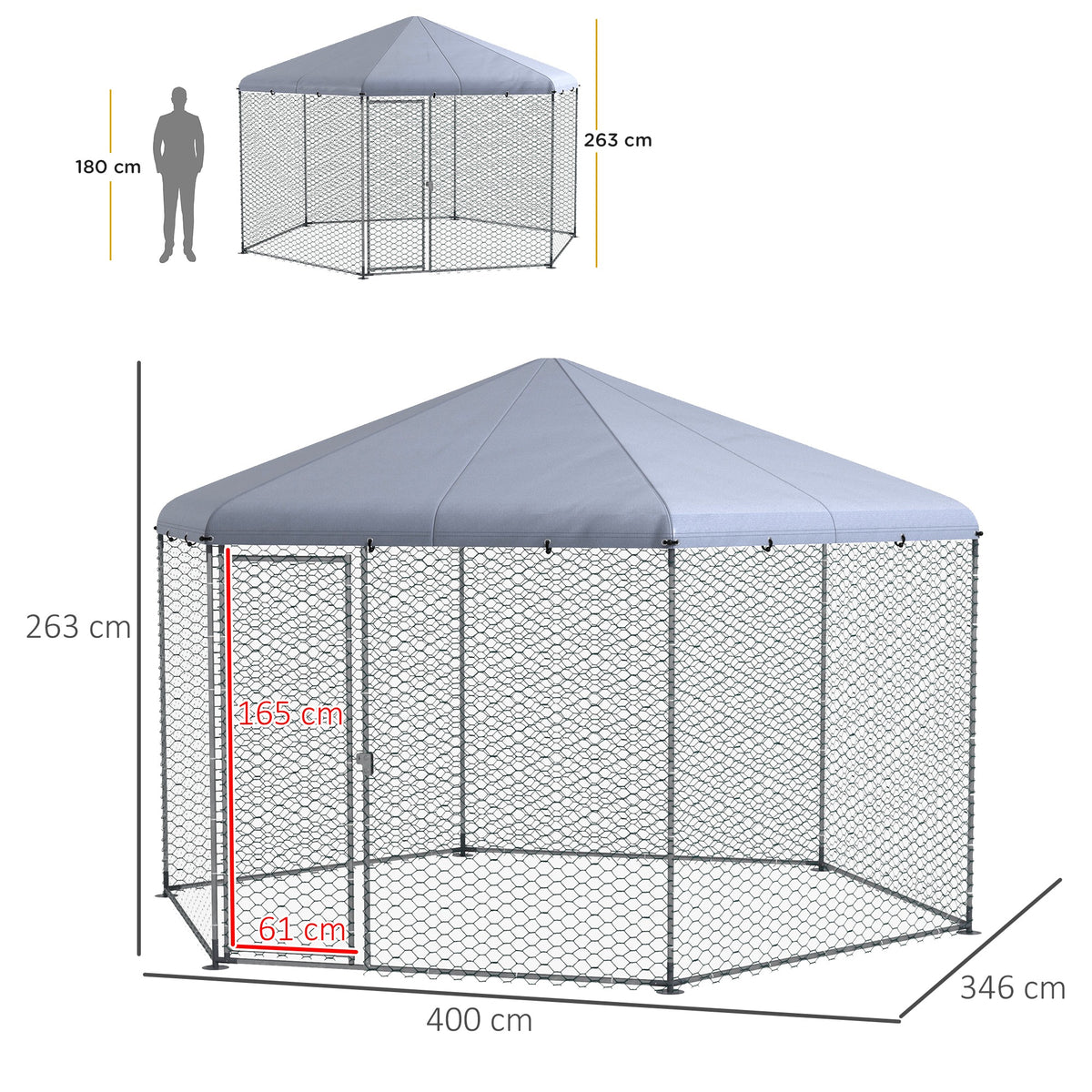 Enclos poulailler couvert, 10 m²-2