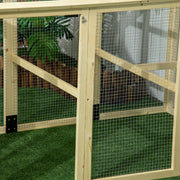 Enclos poulailler en bois, 1,18 m², naturel-7