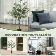 Olivier artificiel 120 cm plante artificielle intérieur, fausse plante décoration pour maison, bureau, salon, chambre-7