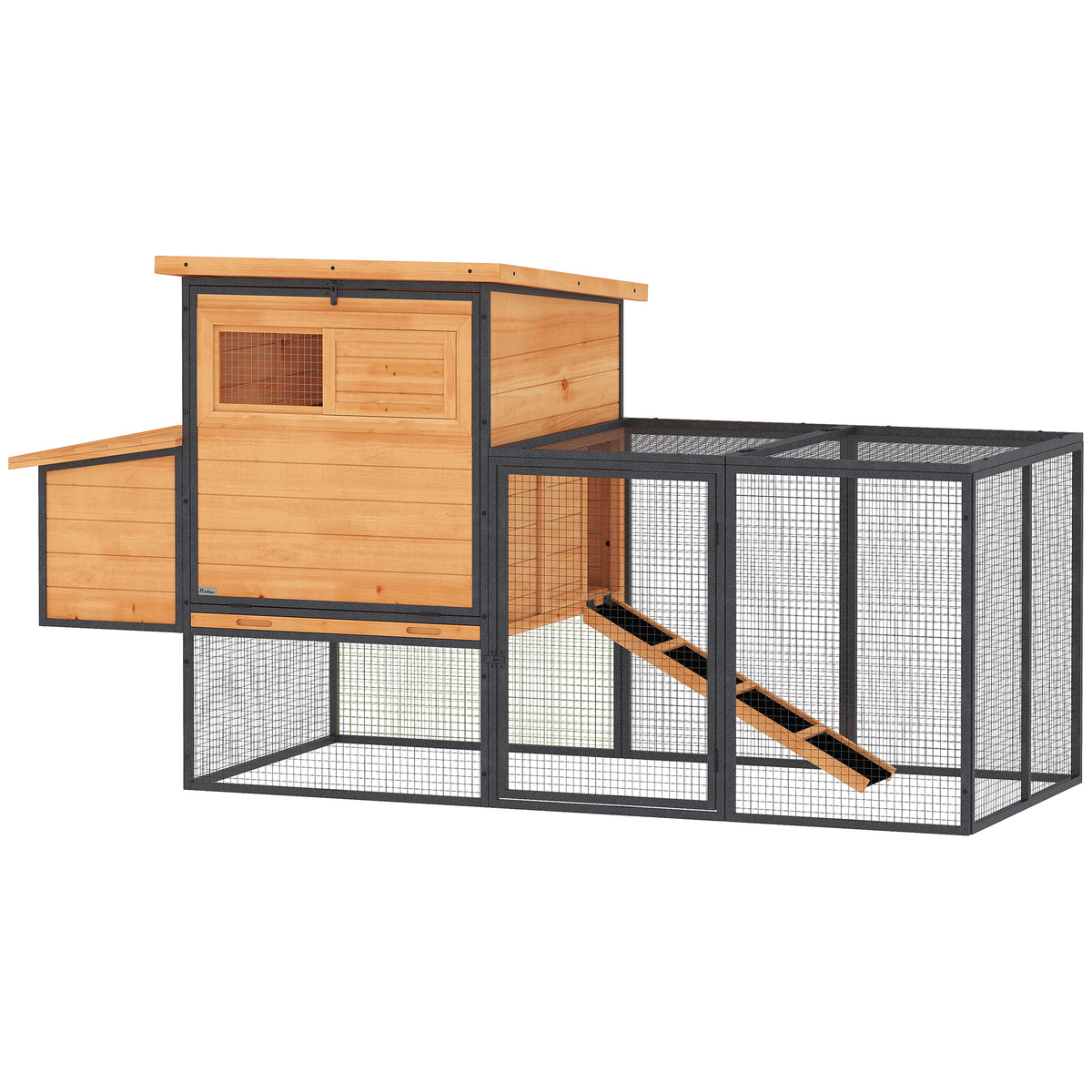 Poulailler cage à poule, tiroir à déjection 192x81,5x104cm-1