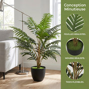 Fougère artificielle 90 cm en pot, branches flexibles, intérieur et extérieur-6