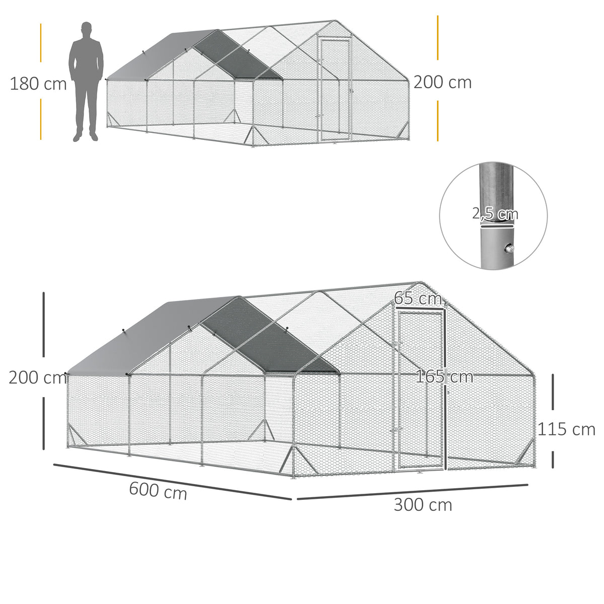 Enclos poulailler chenil volière, 18 m²-5