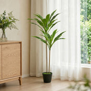 Cordyline artificielle 90 cm, 29 feuilles, pot ciment-4