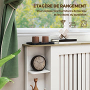 Cache-radiateur étagères ouvertes bois lattes-8