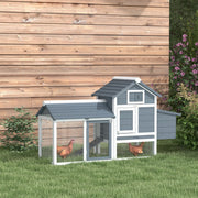 Petit poulailler cottage sur pied en bois, blanc-1