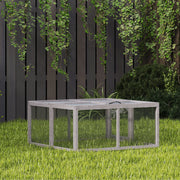 Clapier Lapin Extérieur Enclos Lapin Pliable en Bois Toit Ouvrant et Poignée pour Poule Canard 110x105x50cm Gris-1