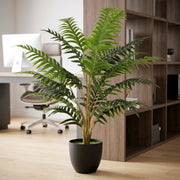 Fougère artificielle 90 cm en pot, branches flexibles, intérieur et extérieur-5