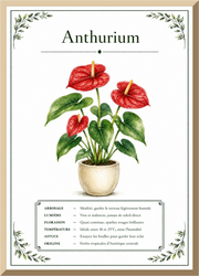 Affiche botanique Anthurium – illustration florale