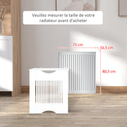 Cache-radiateur à lattes Couvercle de Radiateur en bois Design contemporain pour Salon Salle de Séjour-6