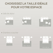 Tapis salon 200 x 140 cm poils courts lavable en machine hypoallergénique pour salon, chambre à coucher, bureau, gris-6