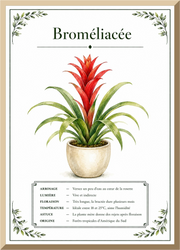 Affiche botanique Broméliacée – illustration florale