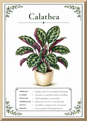 Affiche botanique Calathea – illustration végétale