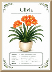 Affiche botanique Clivia – illustration florale
