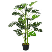 Monstera artificiel Ø16 x 100 cm, 21 feuilles, pot ciment, intérieur et extérieur-8