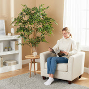 Banian artificiel 150 cm, tronc bois massif, pot inclus-8