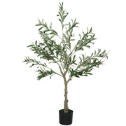 Olivier artificiel 120 cm plante artificielle intérieur, fausse plante décoration pour maison, bureau, salon, chambre-0