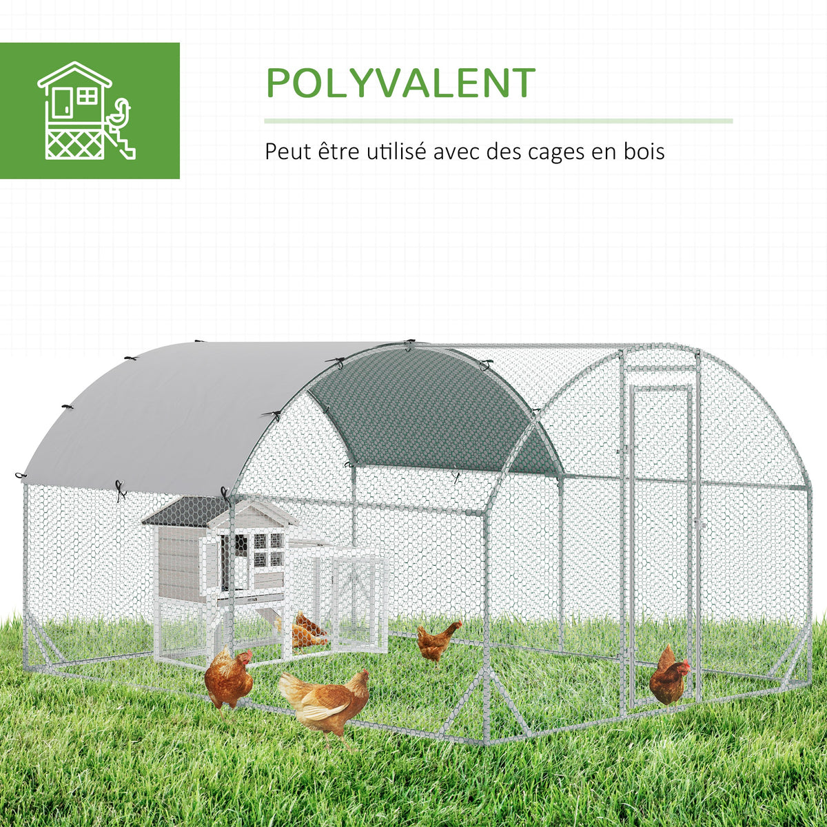 Grand enclos poulailler, 10,64 m²-4