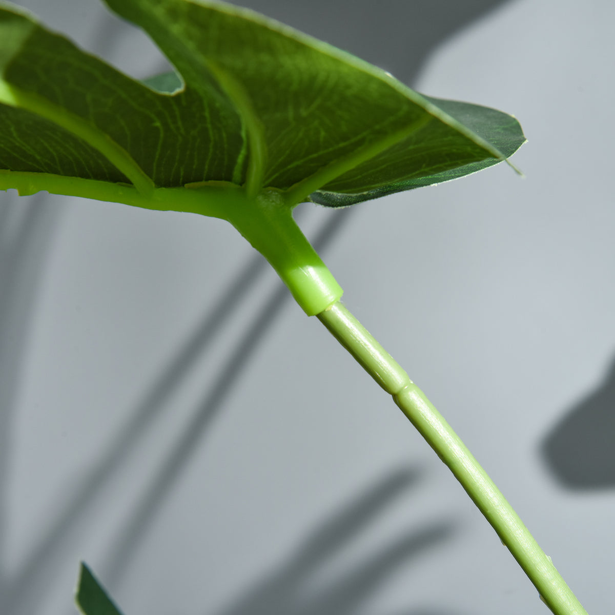 Monstera artificiel Ø16 x 100 cm, 21 feuilles, pot ciment, intérieur et extérieur-4