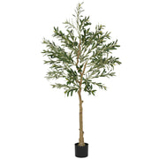 Olivier artificiel 150 cm plante artificielle intérieur, fausse plante décoration pour maison, bureau, salon, chambre-0