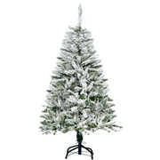 Sapin de Noël Artificiel enneigé 120H cm 200 Branches épines Imitation Nordmann Grand réalisme-0