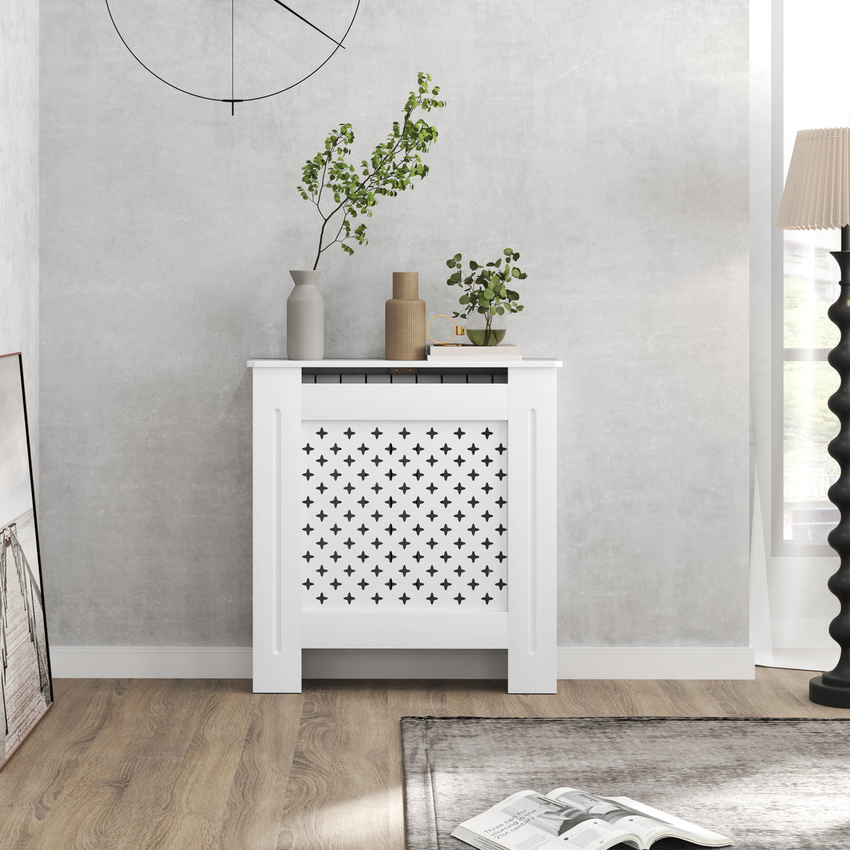 Cache-radiateur grille croisée bois-3