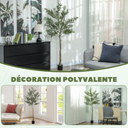Olivier artificiel 180 cm plante artificielle intérieur, décoration pour maison, bureau, salon, chambre-7
