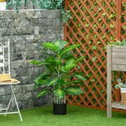 Calathea artificiel 95 cm, pot ciment, intérieur-6