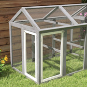 Enclos poulailler en bois, 1,18 m², gris-5