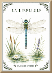 Affiche naturaliste Libellule – illustration de nature
