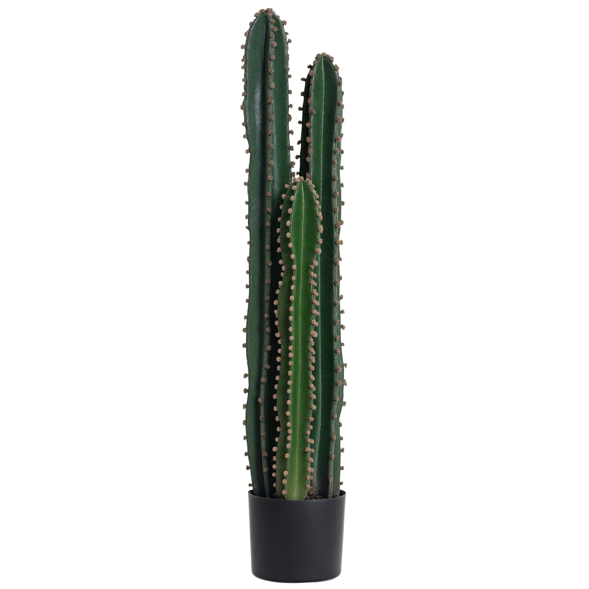 Cactus artificiel grand format 98 cm, coloris vert foncé, épines décoratives, intérieur-0
