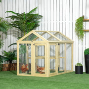 Enclos poulailler en bois, 1,18 m², naturel-8