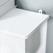 Cache-radiateur couverture radiateur grille d'aération verticale à lattes 78L x 19l x 81H cm en bois Blanc-8