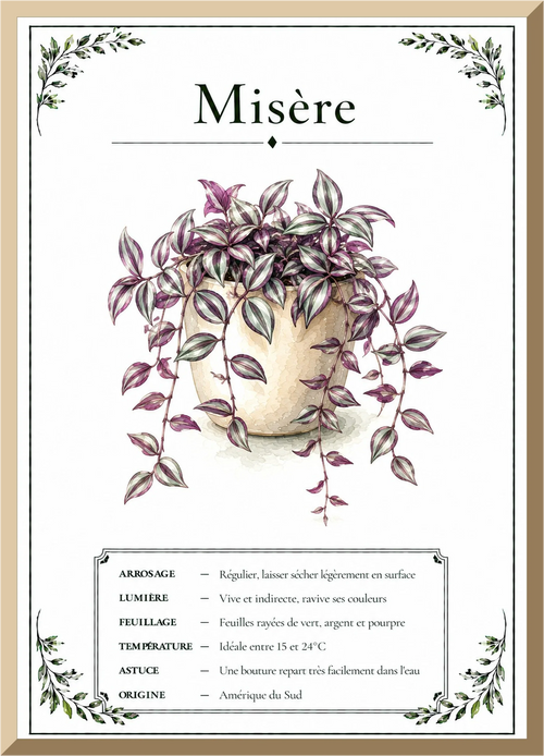 Affiche botanique Misère – illustration végétale
