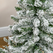 Sapin de Noël Artificiel enneigé 120H cm 200 Branches épines Imitation Nordmann Grand réalisme-7