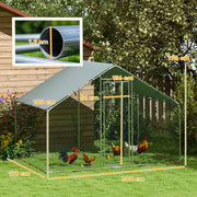 Enclos poulailler en métal, 5,1 m², pour 5 à 8 poules-5