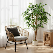 Banian artificiel 150 cm, tronc bois massif, pot inclus-2