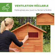 Poulailler avec pondoir et perchoir, 113,5 x 67,5 x 95,5 cm, orange-5