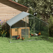 Enclos poulailler en métal, 5,1 m², pour 5 à 8 poules-3