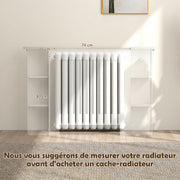 Cache-radiateur étagères ouvertes bois lattes-1