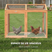 Enclos poulailler en bois modulable, 104 x 70,5 x 84 cm, orange-4