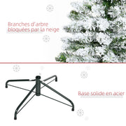 Sapin de Noël Artificiel enneigé 120H cm 200 Branches épines Imitation Nordmann Grand réalisme-6