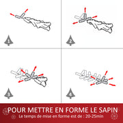 Sapin de Noël Artificiel 150H cm 454 Branches épines Imitation Nordmann Grand réalisme Vert-4