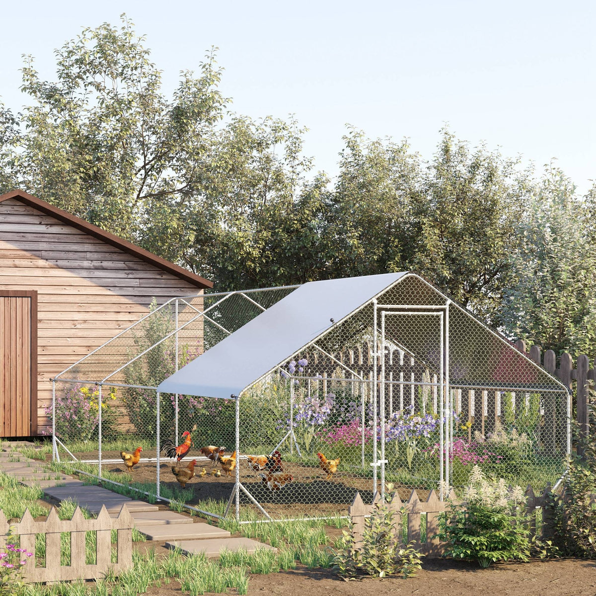 Enclos poulailler chenil volière, 18 m²-2