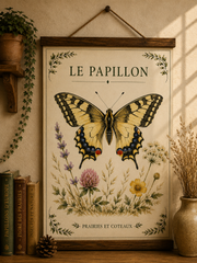 Affiche naturaliste Papillon à l’aquarelle