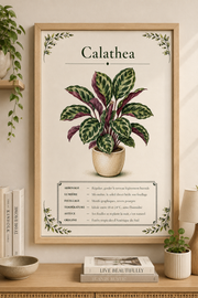 Affiche botanique Calathea à l’aquarelle