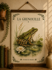 Affiche naturaliste Grenouille à l’aquarelle