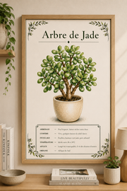 Affiche botanique Arbre de Jade à l’aquarelle