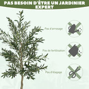 Olivier artificiel 180 cm plante artificielle intérieur, décoration pour maison, bureau, salon, chambre-6