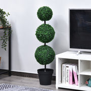 Buis artificiel topiaire 3 boules, Ø30 x 112H cm-5