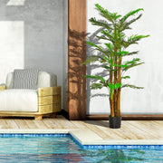 Palmier Artificiel H.1,85 m Arbre Artificiel Tronc Branches Lichen Feuilles Grand réalisme Pot Inclus-3